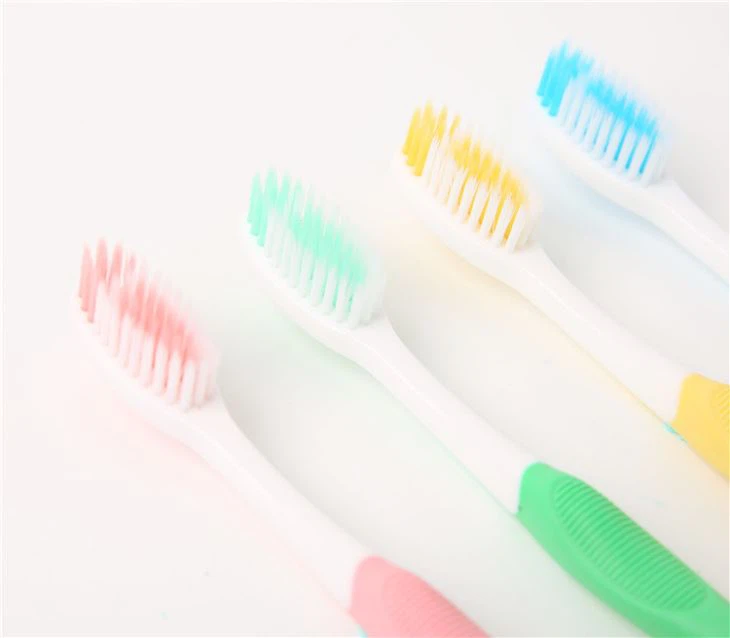 Rubber Handle colorful Nylon Soft Toothbrush