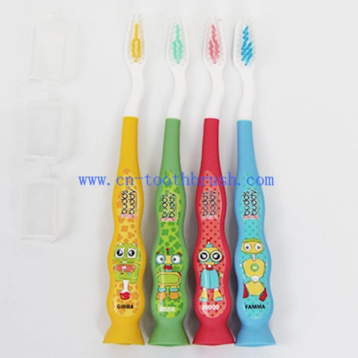 Cartoon Toothbrush For Toddlers & Little Children With Suction Cup