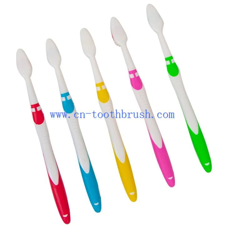 The Back Of Hard Flat Toothbrush With Large Head