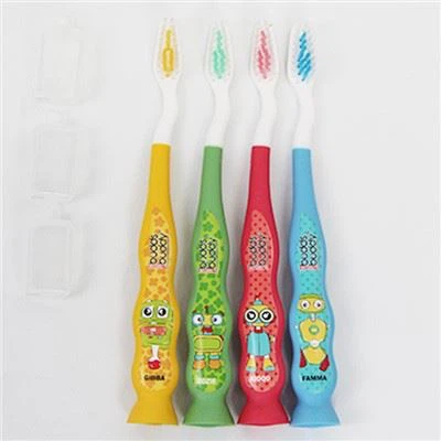 Cartoon Toothbrush For Children With Cover
