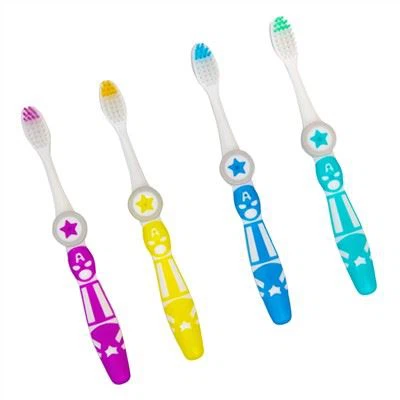 Cartoon Toothbrush With A Car For Little Children Ages 2+
